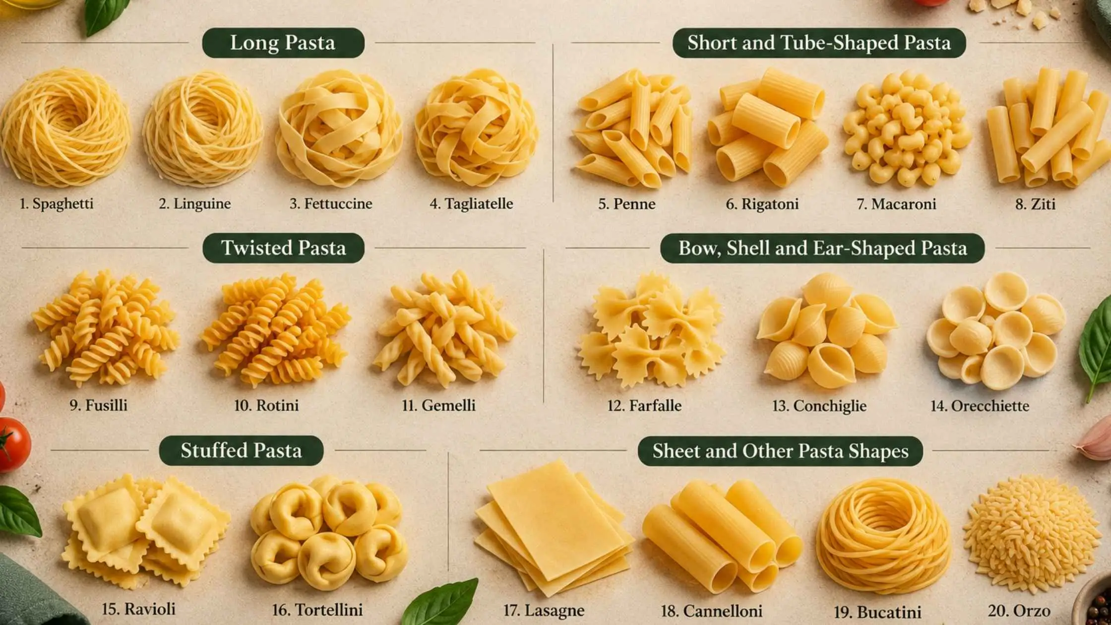 Types of Pasta: Shapes and Sauces Guide | Little Italy Udaipur